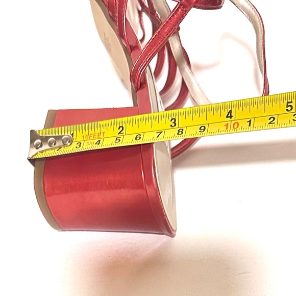 Women's Red Strappy Block Heel Sandals Size 9 New - Picture 5 of 5
